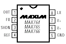 Maxim MAX764CPA Pin Layout