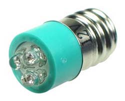 LEDE12GR - E12 12V Green LED Replacement Lamp