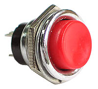 PLRED - SPST off-on RED Large Pushbutton