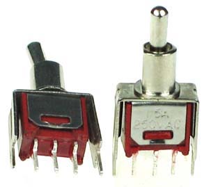 SPDT101PCSM - SPDT on-off-on Vertical PCB Mount Sub-Miniature Toggle Switch