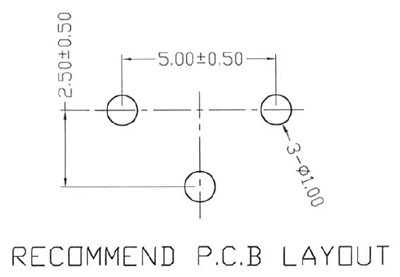 TRIMSV20K - 20kohm Sealed Miniature Vertical Potentiometer PCB Layout