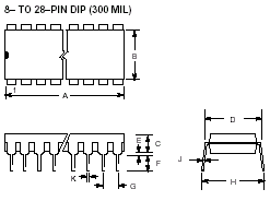 DS1210 DIP8 Dimension Drawing