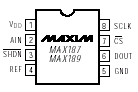 Maxim MAX189BCPA Pin Layout