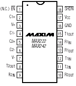 Maxim MAX222 Pin Layout