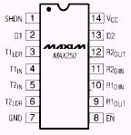Maxim MAX250CPD Pin Layout