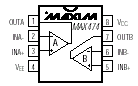 Maxim MAX474CPA Pin Layout