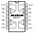 Maxim MAX475CPD Pin Layout