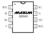 Maxim MAX480CPA Pin Layout