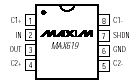 Maxim MAX619CPA Pin Layout