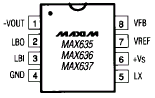 Maxim MAX636CPA Pin Layout