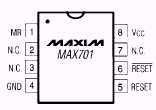 Maxim MAX701CPA Pin Layout