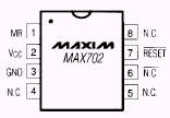 Maxim MAX702CPA Pin Layout