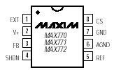 Maxim MAX770CPA Pin Layout