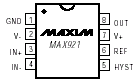 Maxim MAX921CPA Pin Layout