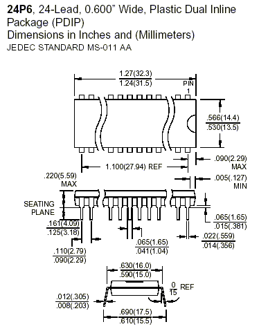 28C16A IC Dimensional Drawing