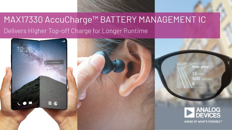 AD Releases New Battery Management IC Delivers Longer Battery Runtime