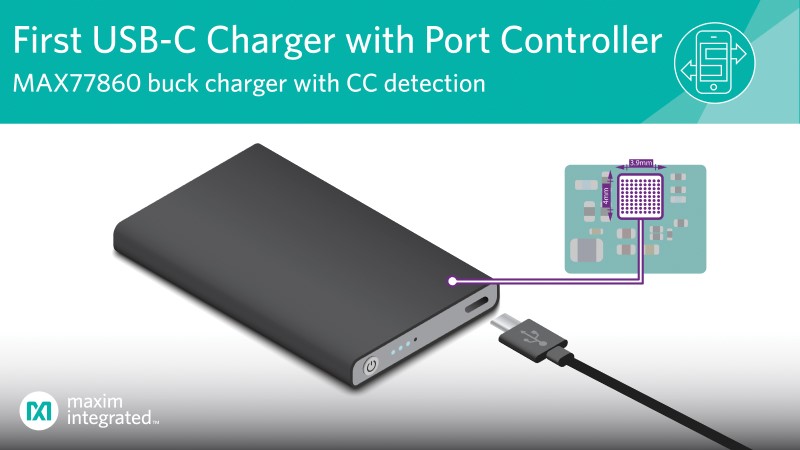 Highly Integrated USB-C Buck Charger from Maxim