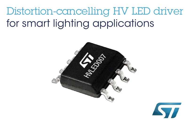 New Distortion-Cancelling AC/DC LED Driver from ST