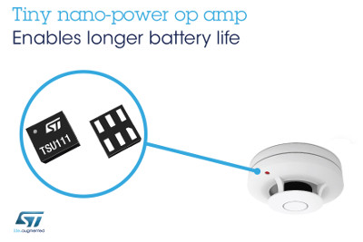 Click for Larger Image - New Nano-Power Op Amp from STMicroelectronics Improves Sesning Accuracy