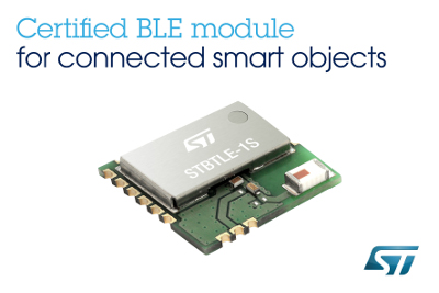 ST New Qualified Bluetooth® Low Energy Application Processor Module