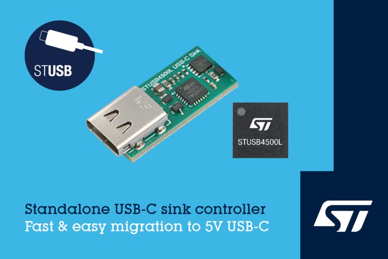 ST Introduces Standalone VBUS-Powered Controller