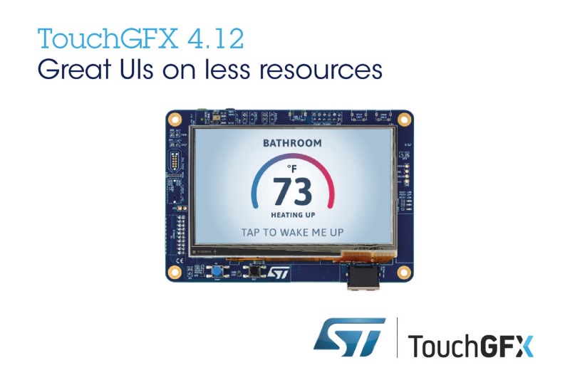 ST Releases Updated TouchGFX User Interface Software for STM32 Micros