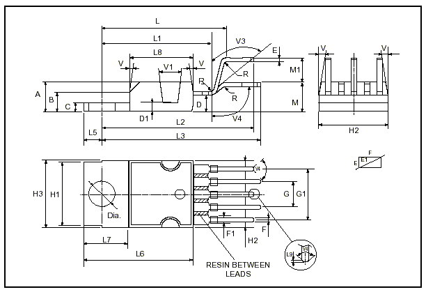 STMicroelectronics SIL Dimension Drawing