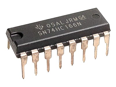 74HC166 8-bit Parallel-in Serial-out Shift Register