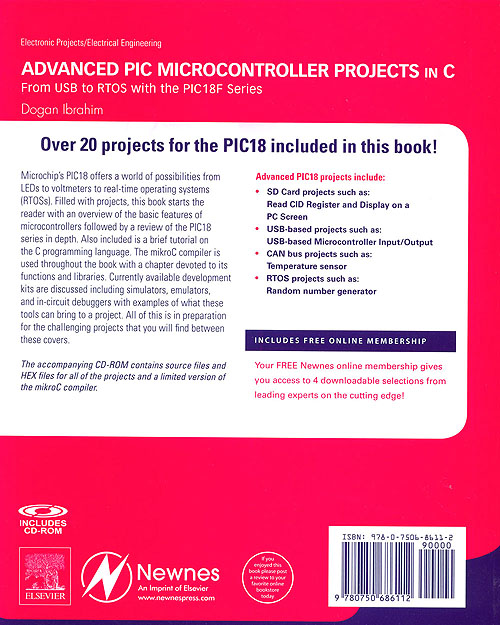 Advanced PIC Microcontroller Projects in C - Back Cover