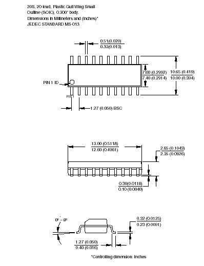 SOIC20 Dimension Drawing