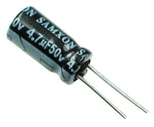 4.7uF 50V Radial 105&deg;C Electrolytic Capacitor