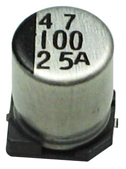 C100U25ESMD - 100uF 25V SMD Electrolytic Capacitor