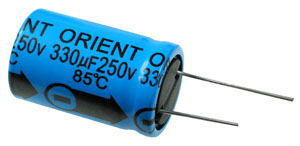 330uF 250V Radial Electrolytic Capacitor