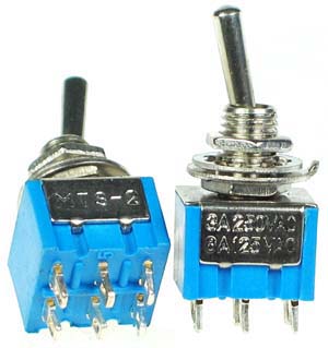 DPDT101 - DPDT on-off-on Miniature Toggle Switch
