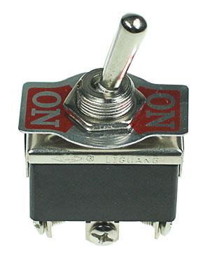 DPDT11HDSCREW - DPDT on-on Standard Heavy Duty Toggle Switch with Screw Lugs