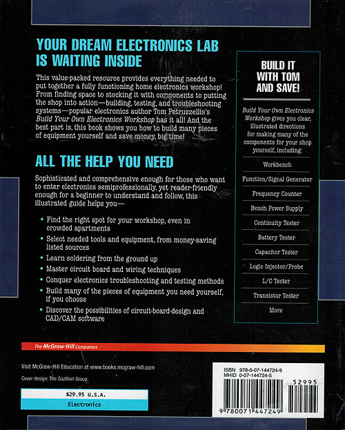Build Your Own Electronics Workshop - Back Cover