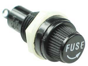 FUSEHOLD2 - Small Panel Mount Fuse Holder for M205 Fuses