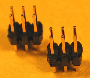 6 Pin .100 inch Straight Double Row Male Header