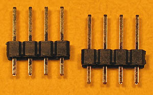 4 Pin .100 inch Straight Male Header