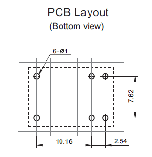 HFD41-12 - SPDT 12V 2A DIP Relay Pin Layout