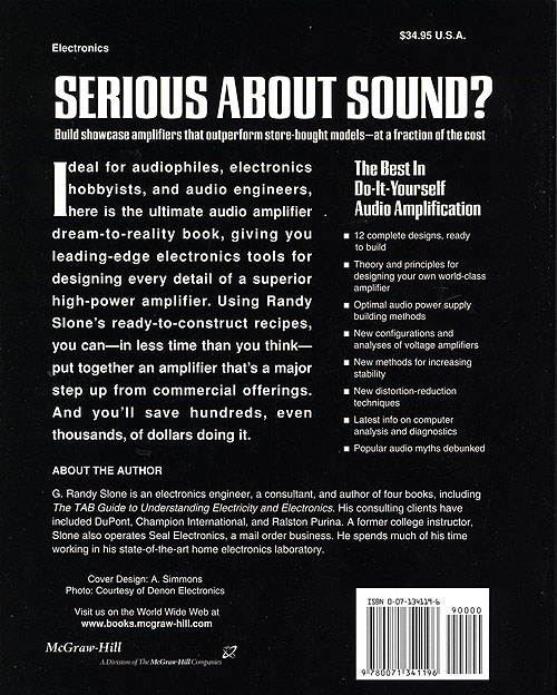 High-Power Audio Amplifier Construction Manual - Back Cover