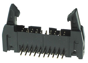 IDCMHL20RA - 20 Pin Shrouded Right Angle Male Header with Latch