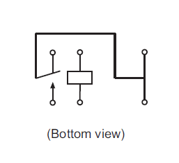 JRC-23F-015 - SPDT 1.5V 1A DIP Relay Circuit Diagram