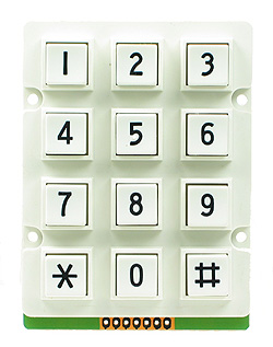 White Waterproof 3x4 Keypad