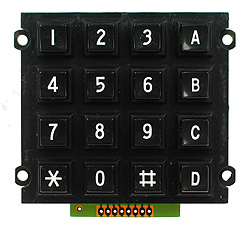 Black 4x4 Keypad