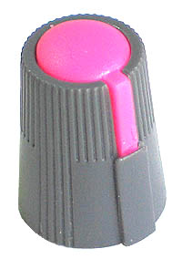 Small Grey Plastic Knob with Pointer