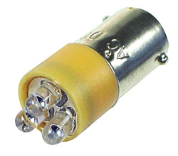 LEDBA9YW - BA9 Yellow 12V LED Lamp