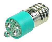 LEDE10GR - E10 12V Green LED Replacement Lamp