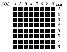LEDMS88WH-CA - White Square 8x8 Common-Anode Led Matrix Display Circuit Diagram