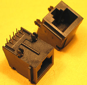 MODS8W8W - 8 Way - 8 Wire (RJ45) PCB Mount Modular Socket
